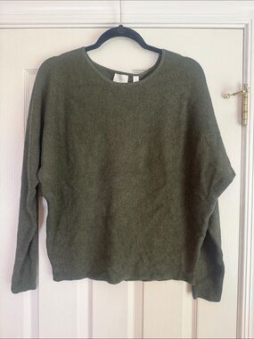 Cyrus Classic Olive Crewneck Dolman Sleeve Sweater - Women's